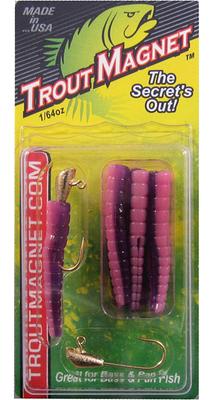 Leland's Trout Magnet Soft Bait - 9 Piece Pack, Purple Haze