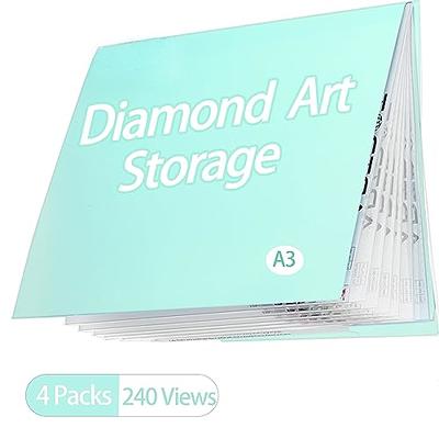 A4 Diamond Arts Storage Book for Diamond Pictures Kits 30 Pages Diamond Art  Sleeves Protectors Painting Portfolio Presentation Storage Book Folder