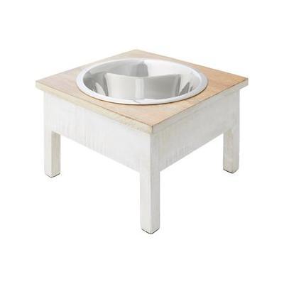 Frisco Marble Print Stainless Steel Double Elevated Dog Bowl, 3 Cups, Black Stand