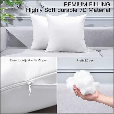 Throw Pillow Insert White Set of 4 for Decorative Cushion Stuffers