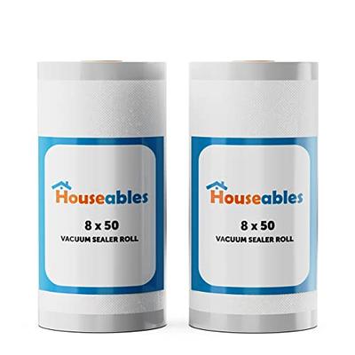 Houseables Vacuum Sealer Rolls, Sous Vide Bags, Large 11 Inch x 50 Ft,  Commercial Grade Plastic, Food Vac Storage & Seal, Airtight Vacume Saver,  Microwave & Freezer Safe, Store A Meal 