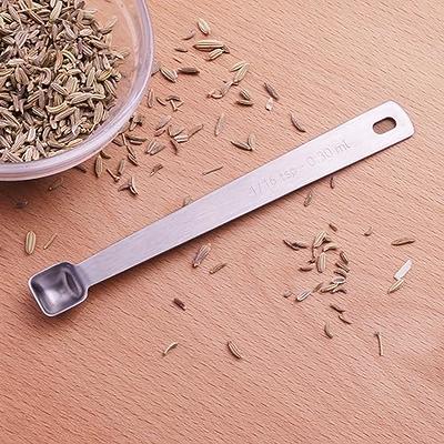 1/4 Tsp(1/12 Tbsp | 1.25 ml |1.25 cc| 0.04 oz) Single Measuring Spoon, Stainless Steel Individual Spoons, Long Handle Spoons Only