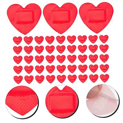 INOOMP 50pcs Heart Shaped Bandage Water Proof Tape Small Care Patches Wound  Care Bandage Bandages Red Heart Stickers Wound Patches Daily Wound Bandages  - Yahoo Shopping