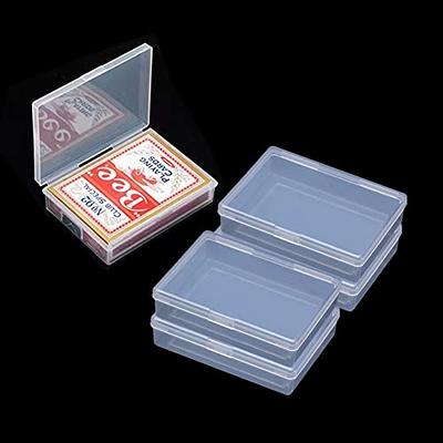 4 Pcs Blank Playing Card Case Clear Card Deck Box Plastic Playing Game Card  S