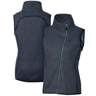 Women's Cutter & Buck Heathered Gray Houston Astros Mainsail Sweater-Knit Full-Zip Jacket