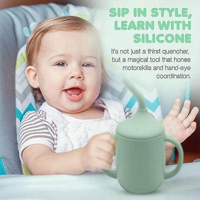 Back Bay Play Silicone Sippy Cups for Baby 6+ Months with Straw