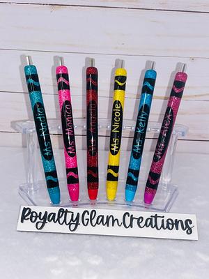 Custom Glitter Pens, Gel Pens, Resin Glitter Pens, Sparkly Pens 