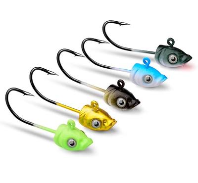 Dr.Fish 10 Pack Swimbait Jig Heads, Saltwater Fishing Jig Heads 3D Eyes  High Carbon Steel Hooks Jig Hook Lure Bass Jigs Surf Fishing Jigs Flounder  Striper Halibut Pompano Bass 3/8oz - Yahoo