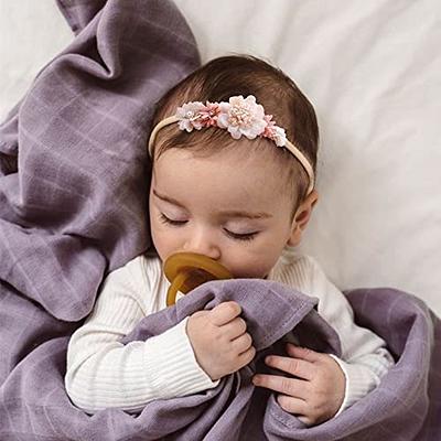 Utaly Flower Headband for Baby Girls 3pcs Elastic Baby Girl Floral