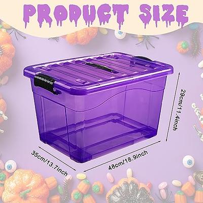 Sweetude 8 Pcs Halloween Plastic Storage Bin with Lids Purple Orange Clear  Plastic Storage Totes Container 53 Qt Stackable Nestable Holiday Storage  Box with Wheels and Latching Handles - Yahoo Shopping