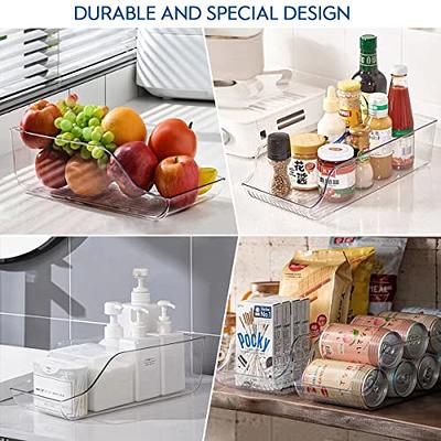 WAKISA Clear Bathroom Organizers & Refrigerator Organizer Bins