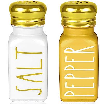 Salt and Pepper Shakers Set,DWTS DANWEITESI Salt Shaker w Stainless  Lid-Glass Spice Jars,Clear to Know When to Fill,Farmhouse Salt Pepper  Shakers Cute Kitchen Decoration - Yahoo Shopping