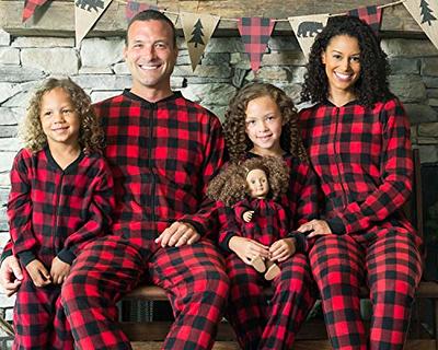 Sleepyheads Holiday Family Matching Fleece Red Onesie Pajamas