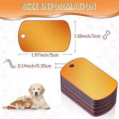 30 Packs Blank Dog Tags for Engraving, Metal Rounded Rectangle Stamping  Blanks Tags, Blank Keychains, Pet ID Double-Sided Stamping Engraving Blanks