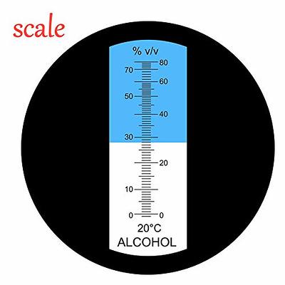Alcohol Handheld Refractometer 0-80% Liquor Meter Measure Tool