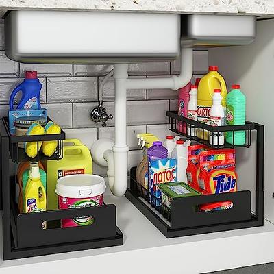 Kcelarec Under Sink Storage Cabinet with 2 Doors and Shelf