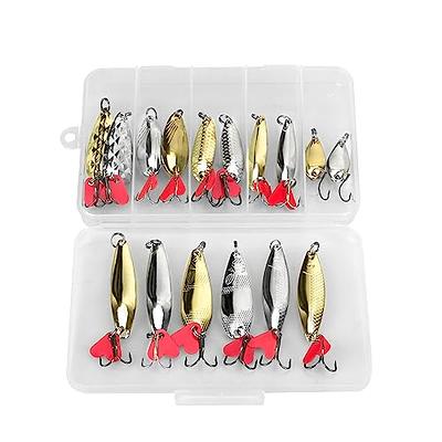 DONQL Spoon Fishing Lures, 20pcs Metal Fishing Spoon Lures Hard Baits Saltwater  Fishing Lures Spinner Baits Fish Treble Hooks Tackle Salmon Bass (Set B)  (16 Pcs) - Yahoo Shopping