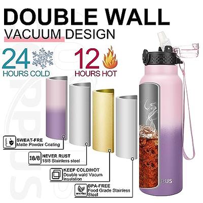 Insulated Motivational Water Bottle Engraved Stainless Steel Vacuum Flask  Unique Birthday Gifts for Friend Men Women Metal Gym Canteen 