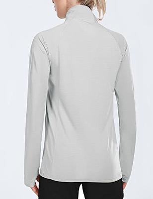 BALEAF Women's UPF 50+ Sun Shirts Long Sleeve Zip Pockets