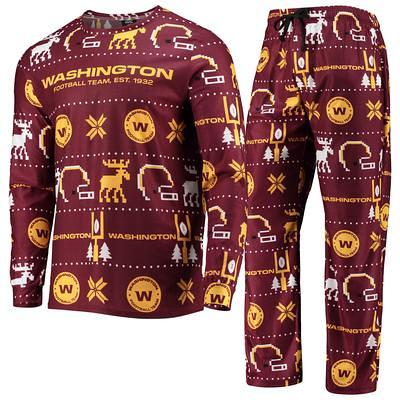 Men's FOCO Burgundy Washington Football Team Wordmark Ugly Pajama