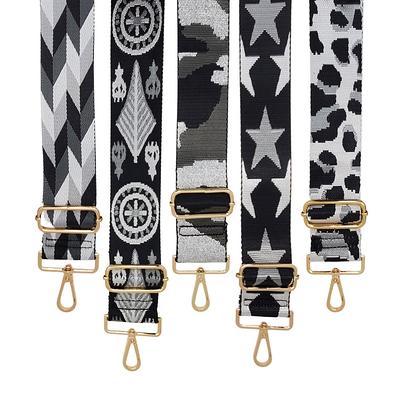 Jacquard Strap - Replacement Purse Straps Gunmetal/Black