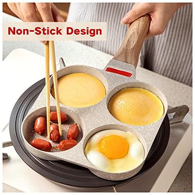 4-Cup Nonstick Egg Frying Pan With Lid, Fried Egg Pan, Omelette Pan, Mini  Pancake Pan For Stove Top Gas & Electric, Small Egg Skillet, Breakfast