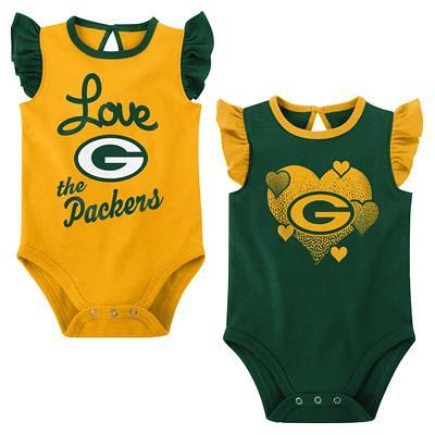 Newborn & Infant Green Bay Packers Green/Heathered Gray Born To Win  Two-Pack Long Sleeve