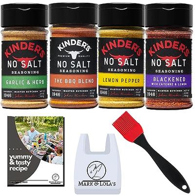 Kinder's No Salt Lemon Pepper 2.6 Oz for Grilling Or A Smoker