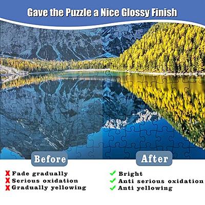 CGYUJISD Jigsaw Puzzle Glue with Applicator, 120 mL Puzzle Glue Clear,  Non-Toxic, Quick Dry Puzzle Saver for 1000/1500/3000 Pieces of Puzzle,  Include