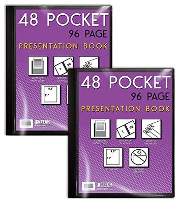 6 Pack Binder with Plastic Sleeves 40 Pocket Art Portfolio Presentation  Book Binder 8.5 x 11 Inch Art Portfolio Folder with Clear Sheet Protector