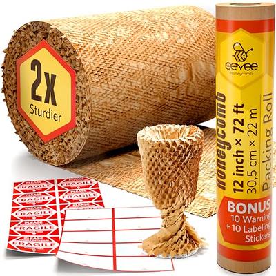 Honeycomb Packing Paper 12” x 72' Kraft Brown Wrapping Paper Roll for  Packing Shipping and Moving Supplies Alternative to Bubble and Foam Wrap -  Yahoo Shopping