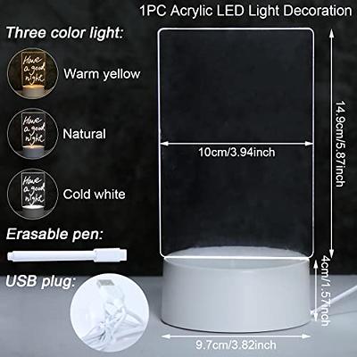 Creative Led Night Light USB Message Note Drawing Board With