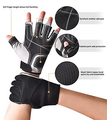 ChinFun Unisex Fishing Gloves Padded Palm Fingerless Kayaking Glove Men  Women Water Ski, Canoeing, Windsurfing, Kiteboarding, Sailing Blue & Black  M - Yahoo Shopping