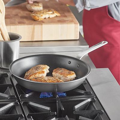 Vollrath Wear-Ever 3-Piece Aluminum Non-Stick Fry Pan Set with CeramiGuard  II Coating and Blue Cool Handles - 8, 10, and 12 Frying Pans