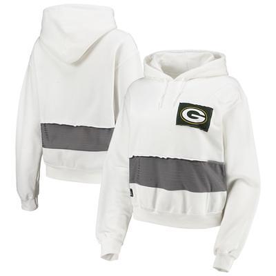 Men's Antigua White Green Bay Packers Victory Pullover Sweatshirt