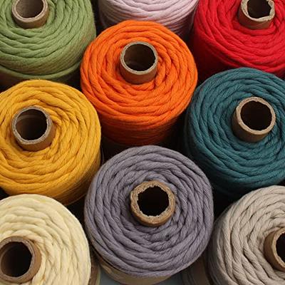 MACRAME SOFT COTTON CORD RECYCLED 4 MM - 1 SINGLE STRAND - COLOR