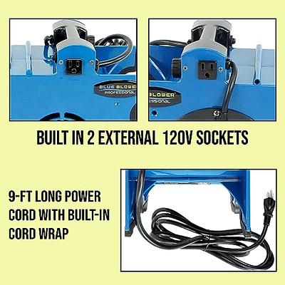 Comfort Zone 1 HP High Velocity Air Mover Carpet Dryer Blower Fan with  Timer Blue CZBC101T - The Home Depot