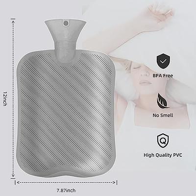 1 Liter Microwaveable Silicone Hot Water Bottle with Cover, MEETRUE  Innovative BPA-Free Silicone Hot Water Bag Hot Water Bottles for Pain  Relief, Hot