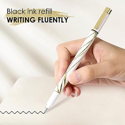 Gel Pens, 5 Pcs 0.5mm Fine Point Smooth Writing Pens Japanese Cute Pens,  High-End Series Black Ink Pens for Journaling Note Taking, School Office  Supplies for Women Men (5 Pcs Morandi) 