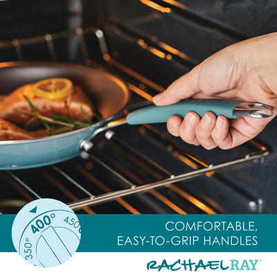 Rachael Ray , Aluminum Nonstick Frying Pan, 8.5 in Agave Blue