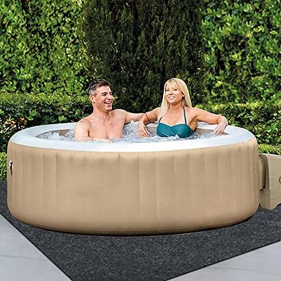 FENXAM 90 * 90 inch Hot Tub Pad, Inflatable Hot Tub Mat Outdoor