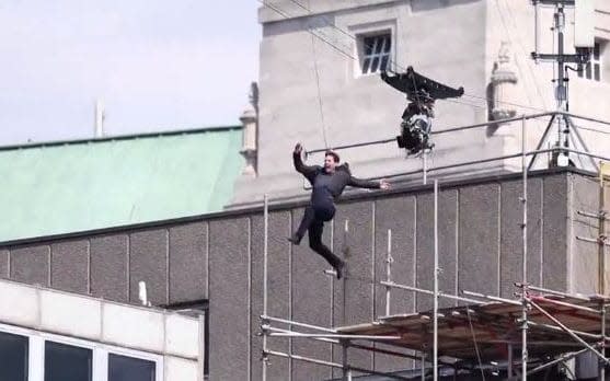 Tom Cruise, seconds before he collided with a building