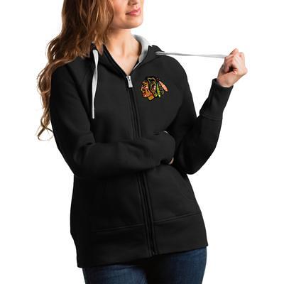 Women's Antigua Heathered Gray Dallas Cowboys Team Victory Full-Zip Hoodie