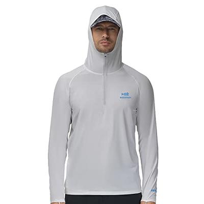 BASSDASH Men's UPF 50+ 1/4 Zip Fishing Hoodie Shirt Quick Dry