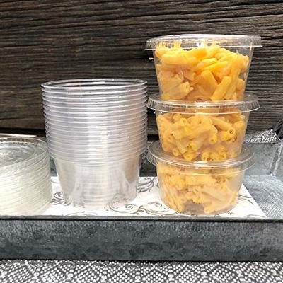 Zeml Portion Cups with Lids (2 Ounces 100 Pack) Disposable Plastic