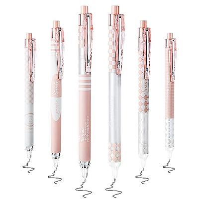 Temiary 5Pcs 0.5mm Retractable Aesthetic Gel Ink Pens, Cute Gel Pen No  Smudge for Journaling Note Taking, Fine Point Smooth Writing Pen for Home  School Office Supplies(Beige) - Yahoo Shopping