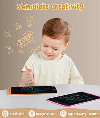 LCD Writing Tablet, 10.5'' Colorful Toddler Doodle Board Drawing Tablet,  Kids Drawing Pad Erasable Reusable Electronic Drawing Pads, Learning for 3  4