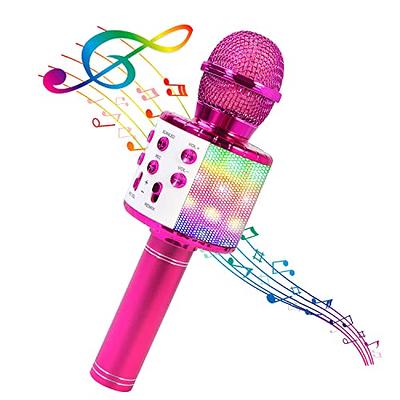 Ankuka Karaoke Microphone for Kids, Bluetooth Karaoke Microphone with LED  Lights,Portable 4 in 1 Wireless Microphone Toys Christmas Birthday Gift  Home Party Kids Toys for Girls Boys (Light Purple) - Yahoo Shopping