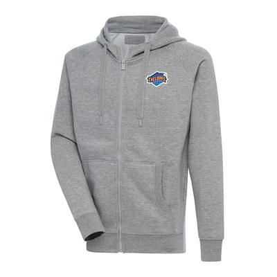 Atlanta Braves Antigua Victory Pullover Hoodie - Heathered Gray, Men's, Size: XL