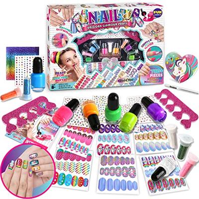 Buy Anpro Nail Art Kit,Nail Varnish Set with 10 Solid Color and Abundant  Accessories, for Girls Online at desertcartINDIA